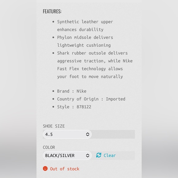 Nike Fastflex Athletic Shoes (Cleats) Alpha Shark Size 4.5 Big Boy/Girl size - Picture 14 of 16